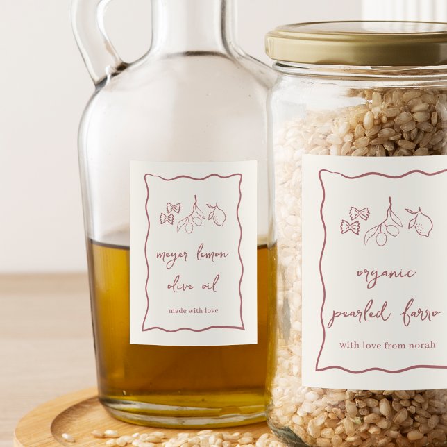 Etiqueta Para Comida Dolce Vita Onda de Raya Italiano (Subido por el creador)