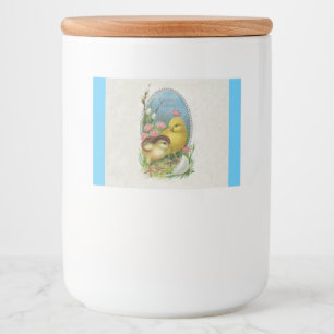 Etiqueta Para Comida Dos chicles de Pascua con Bonito de huevo con somb