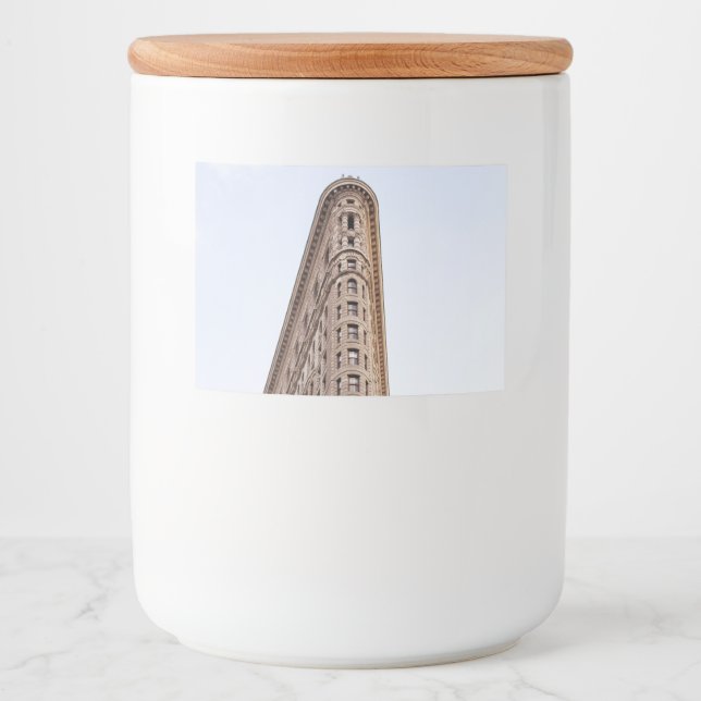 Etiqueta Para Comida Edificio Flatiron (Anverso)