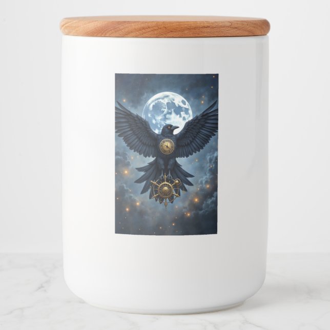 Etiqueta Para Comida El Cuervo Celestial.  (Anverso)