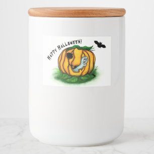 Etiqueta Para Comida El fantasma de Halloween , Bat , Ghost y Spider