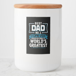 Etiqueta Para Comida El mejor padre del mundo para hombres, el mejor nú