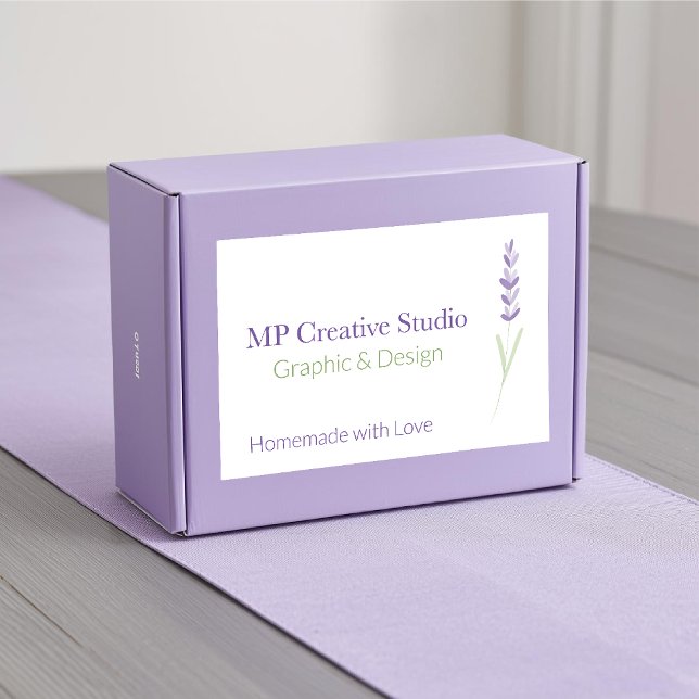 Etiqueta Para Comida Elegant Lavender Sprig Botanical Design  (Subido por el creador)