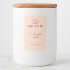 Etiqueta Para Comida Elegant Rose & Ivory Candle Product Label