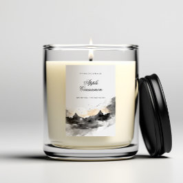 Etiqueta Para Comida Elegante acuarela Montañas