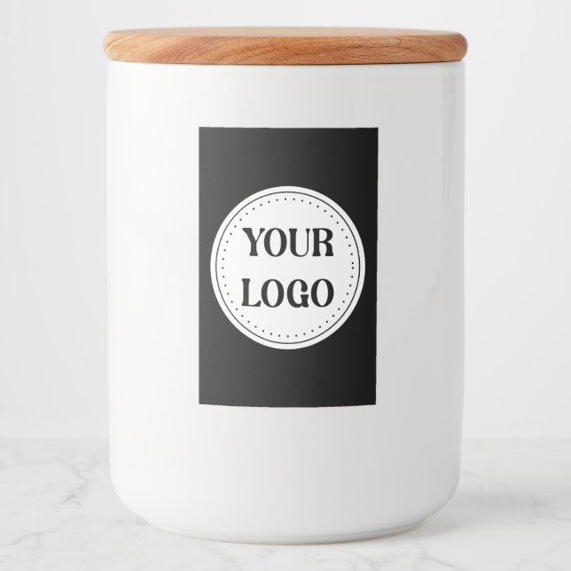 Etiqueta Para Comida Elegante, contemporáneo, refinado y personalizable (Anverso)