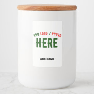 ETIQUETA PARA COMIDA ELEGANTE MODERNO PERSONALIZABLE BLANCO VERIFICADO 