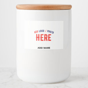 ETIQUETA PARA COMIDA ELEGANTE MODERNO PERSONALIZABLE BLANCO VERIFICADO
