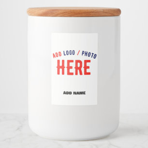 ETIQUETA PARA COMIDA ELEGANTES PERSONALIZABLES BLANCOS MODERNOS VERIFIC