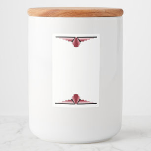 Etiqueta Para Comida Elemento Art deco en rojo profundo