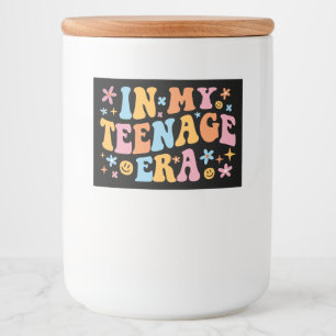 Etiqueta Para Comida En mi era adolescente I