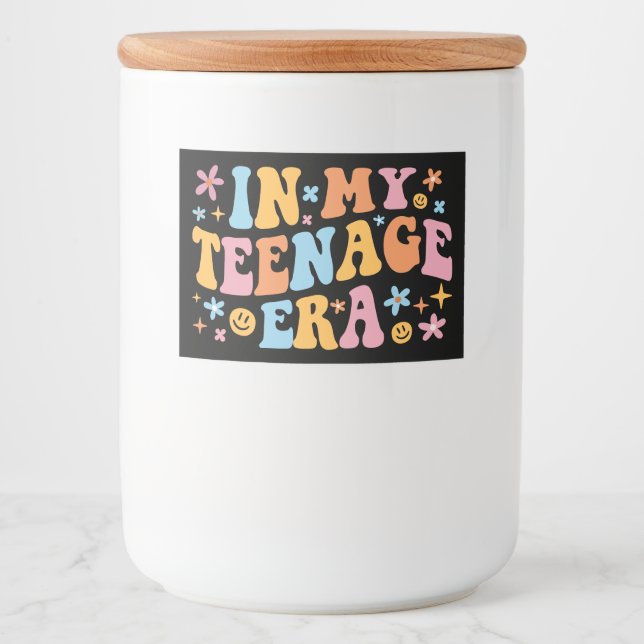 Etiqueta Para Comida En mi era adolescente I (Anverso)