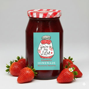 Etiqueta Para Comida ERES MI MERMELADA Strawberry Custom Artesanías Per