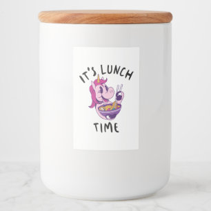 Etiqueta Para Comida Es la hora del almuerzo