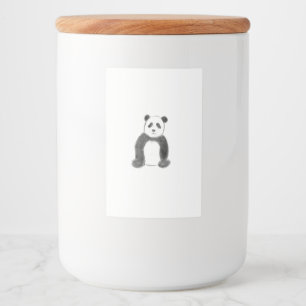 Etiqueta Para Comida Esbozo de panda blanco y negro