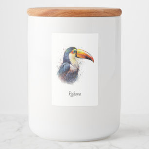 Etiqueta Para Comida Esplendor Tropical Toucan, personalizado