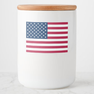 Etiqueta Para Comida Estados Unidos de América bandera patriótica USA