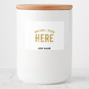 ETIQUETA PARA COMIDA ESTILOSO MODERNO PERSONALIZABLE BLANCO VERIFICADO 