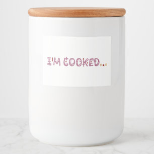 Etiqueta Para Comida Estoy cocinado