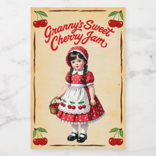 Etiqueta Para Comida Etiqueta de comida de vintage con mermelada de cer