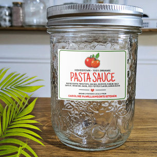 Etiqueta Para Comida Etiqueta de comida enlatada de salsa de pasta case