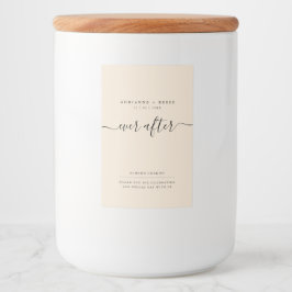 Etiqueta Para Comida Etiqueta sencilla elegante de comida beige y Boda 