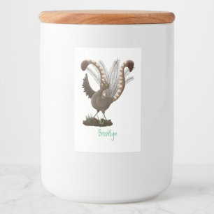 Etiqueta Para Comida Excelente ilustracion de personalizado de lyrebird