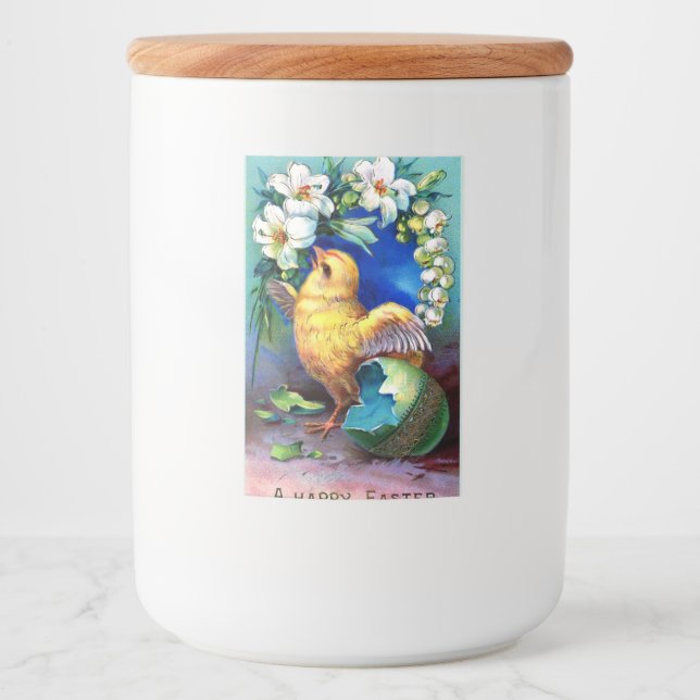 Etiqueta Para Comida Falln A Happy Easter Chick (Anverso)