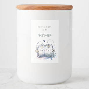 Etiqueta Para Comida Feliz cumpleaños a un amigo gracioso mejor té con 