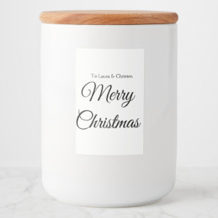 Etiqueta Para Comida Feliz Navidad añadir nombre texto regalo personali