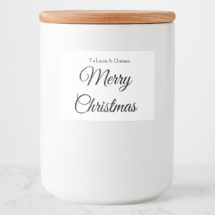 Etiqueta Para Comida Feliz Navidad añadir nombre texto regalo personali