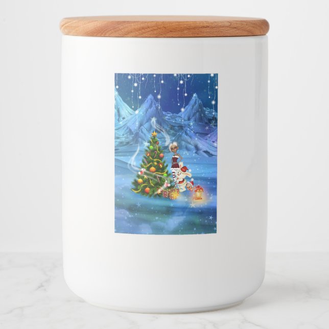 Etiqueta Para Comida Feliz Navidad, deseo que sean lindos amigos (Anverso)