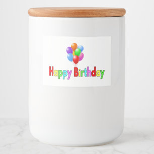 Etiqueta Para Comida Fiesta de Celebración de Cumpleaños 