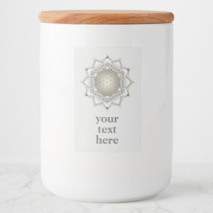 Etiqueta Para Comida Flor De Vida - Flores Mandala 1