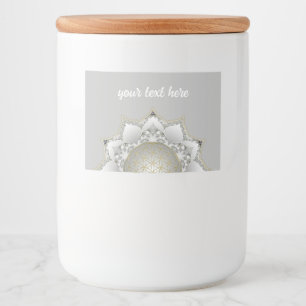 Etiqueta Para Comida Flor De Vida - Flores Mandala 1