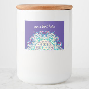 Etiqueta Para Comida Flor de vida - Mandala india 2