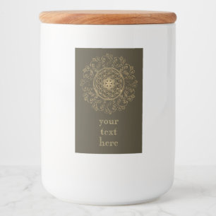 Etiqueta Para Comida Flor De Vida - Ornamentos Vintage Mandala 2
