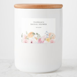 Etiqueta Para Comida Floral Pastel Colorido