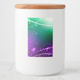 Etiqueta Para Comida Fondo morado festivo Mardi Gras