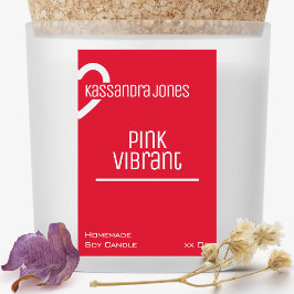 Etiqueta Para Comida Forma moderna del corazón Vibrante Belleza de la V