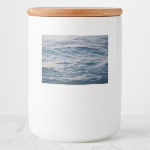 Etiqueta Para Comida Foto de cerca de ondas de agua de mar