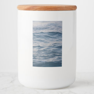 Etiqueta Para Comida Foto de cerca de ondas de agua de mar
