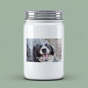 Etiqueta Para Comida Foto personalizada con el nombre de tu perro