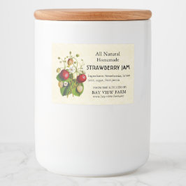 Etiqueta Para Comida Fresas de época