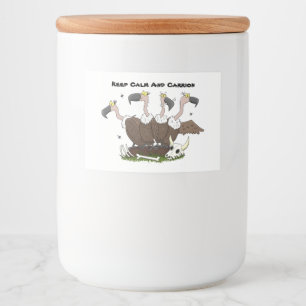 Etiqueta Para Comida Funny personalizado de humor de buitres