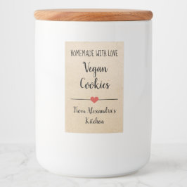 Etiqueta Para Comida Galletas kraft caseras