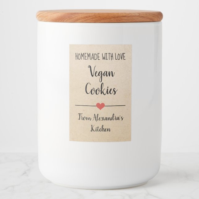 Etiqueta Para Comida Galletas kraft caseras (Anverso)