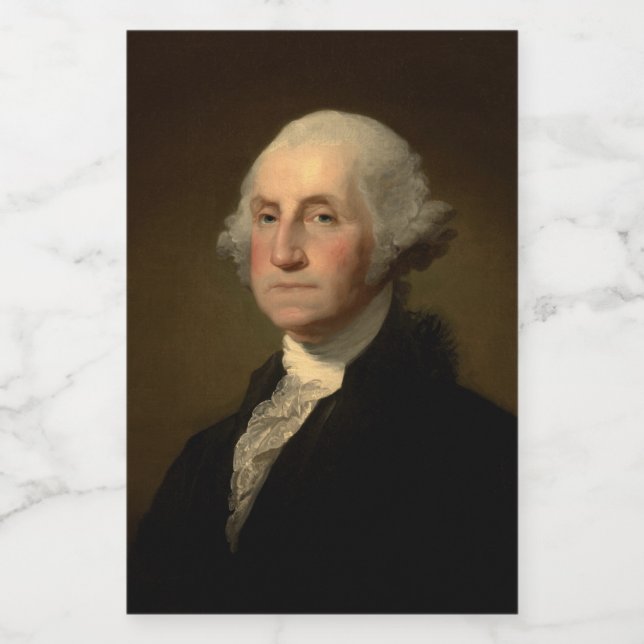 Etiqueta Para Comida George Washington Primer presidente norteamericano (Etiqueta única)