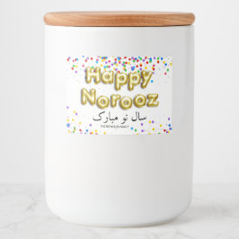 Etiqueta Para Comida Globo de oro Feliz Año Nuevo persa