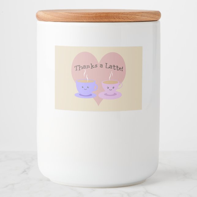Etiqueta Para Comida Gracias a Latte (Anverso)